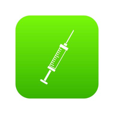 Şırınga simgesi dijital yeşil