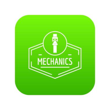 Dişli mekanik simge yeşil vektör