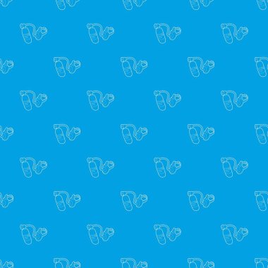 Oksijen maskesi desen vektör kesintisiz mavi