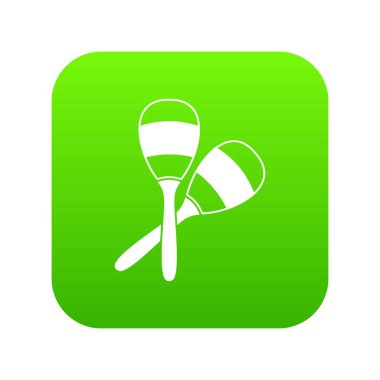 Marakas simgesi dijital yeşil