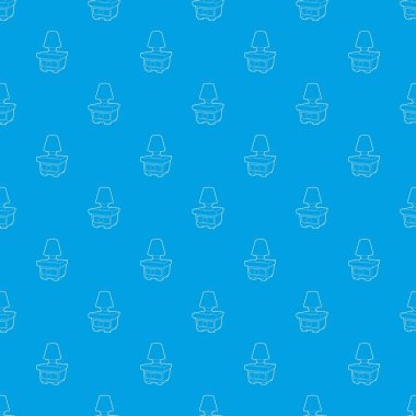 Komodinin desen vektör kesintisiz mavi gece lambası