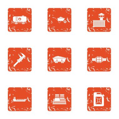 Av Icons set, grunge tarzı düzeltmek