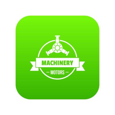 Motor makine yeşil simge vektör