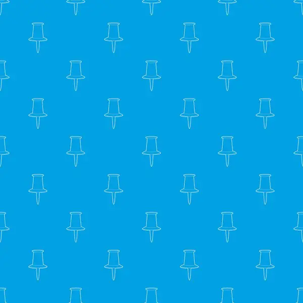 Thumbtack pattern vector seamless blue — Stock Vector