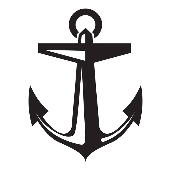 Значок якоря корабля, простой стиль — стоковый вектор
