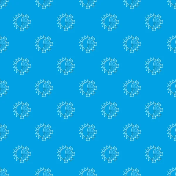 熱い冷たいパターン ベクトルのシームレスな青 — ストックベクタ