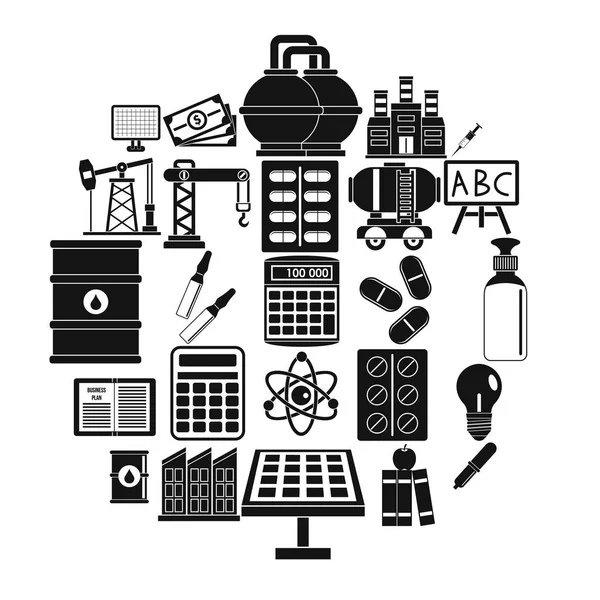 Harcama Icons set, basit tarzı