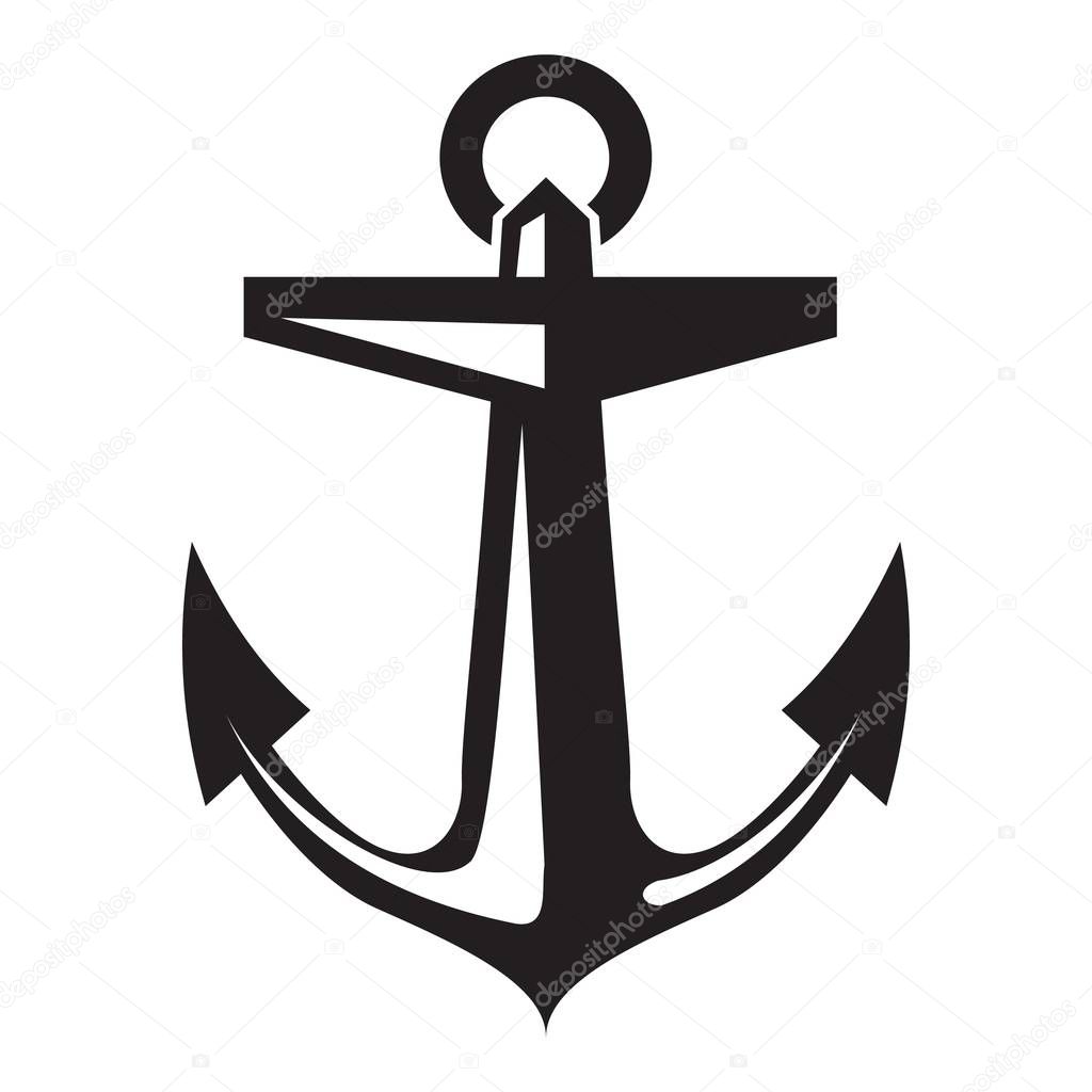Ship anchor icon, simple style