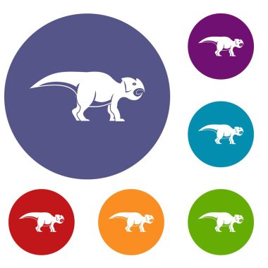 Ceratops dinozor Icons set