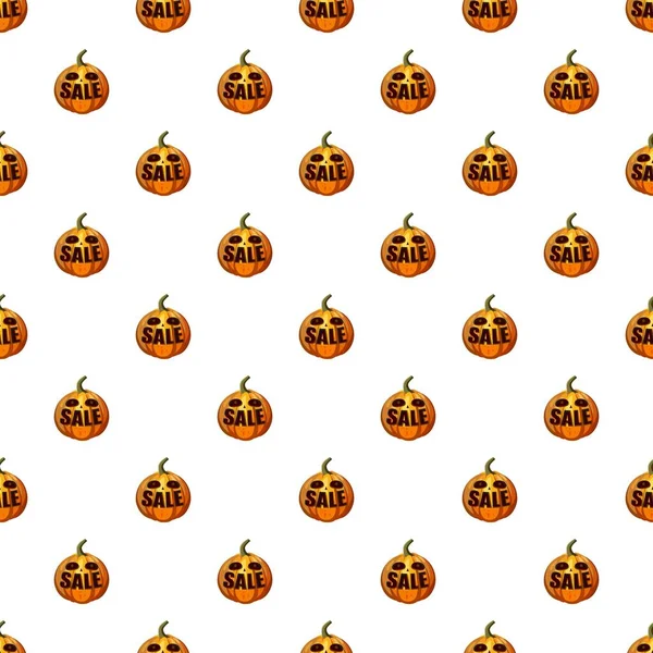 Pumpkin with word sale pattern — Stock Vector