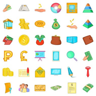 Kaydetme para simgeleri ayarla, tarzı çizgi film