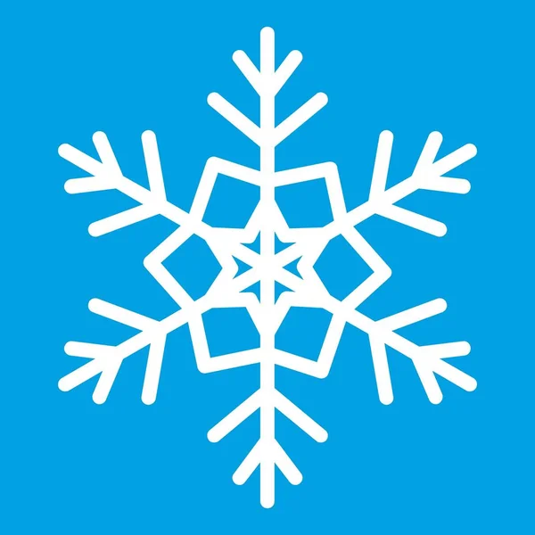 Schneeflocke Symbol weiß — Stockvektor