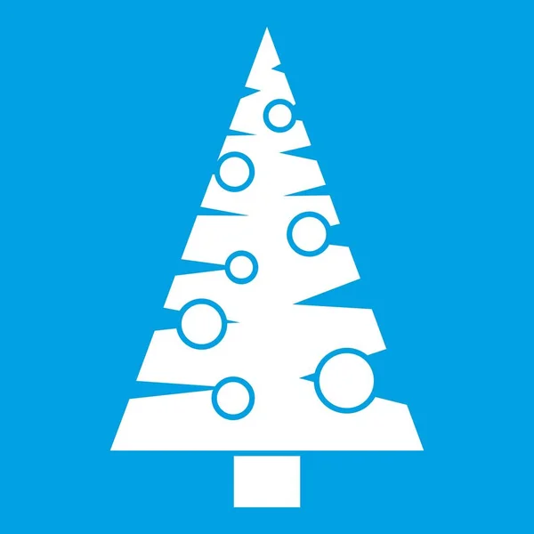 Noel ağacı simgesi beyaz — Stok Vektör