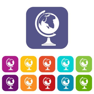 Globe icons set