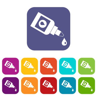 Icons set şişe göz damlası