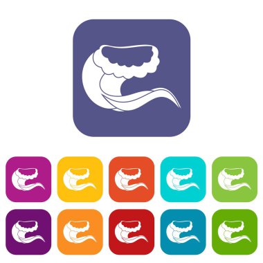 Kıvrık ve dalga Icons set çatlamak