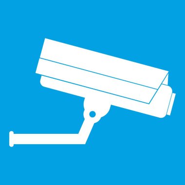 Gözetim kamera simgesi Beyaz