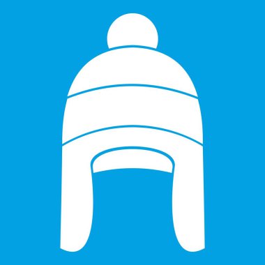 Kış şapka simgesi beyaz