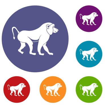 Japon makak Icons set