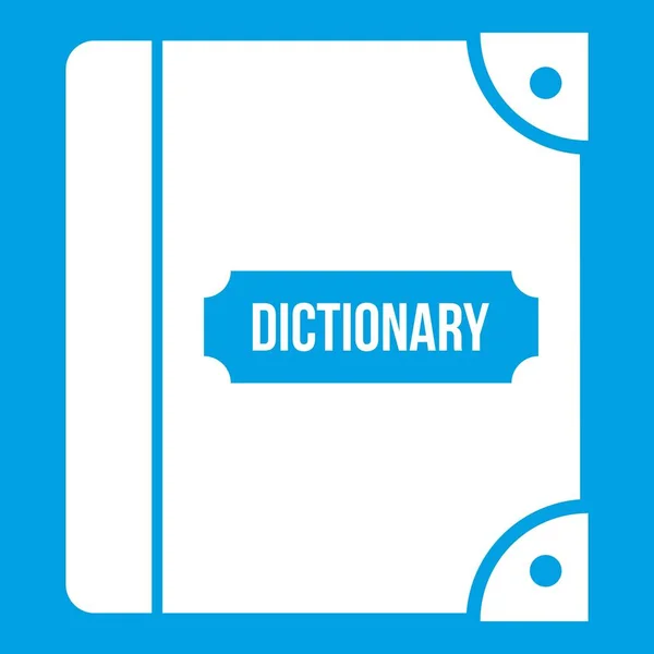 Russian dictionary icon white — стоковый вектор