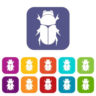 Chafer böceği Icons set