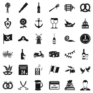 Kutluyor Icons set, basit tarzı