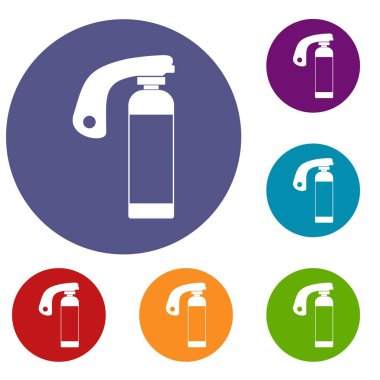 Yangın söndürücü Icons set