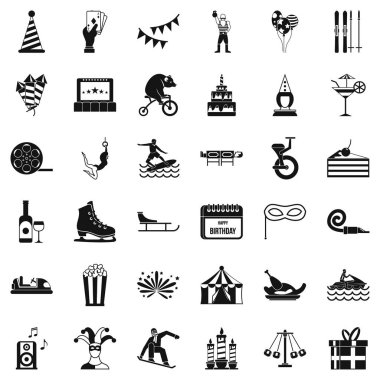 Lunapark Icons set, basit tarzı