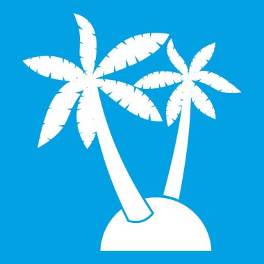 Palmiye ağaçları simgesi beyaz