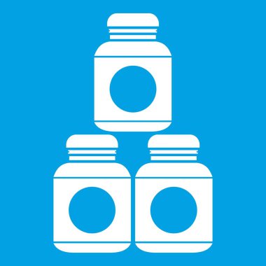 Spor beslenme kapları simgesi beyaz