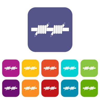 Dikenli tel Icons set