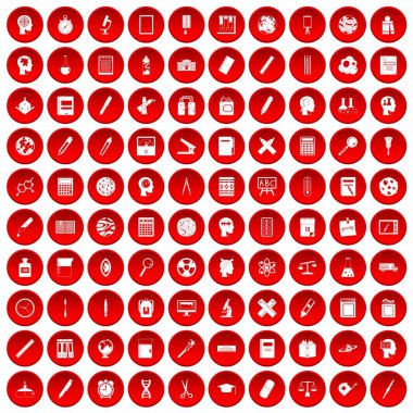 simgeler öğrenme 100 set kırmızı