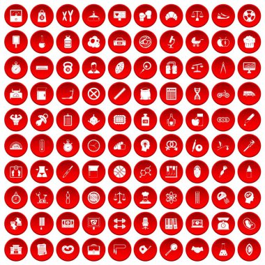 kırmızı 100 terazi Icons set