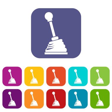 Dişli sopa Icons set