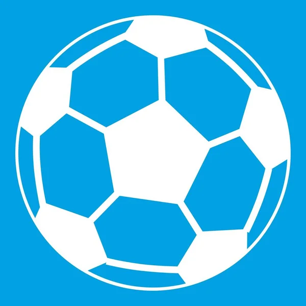 Fotbalový míč ikona bílé — Stockový vektor