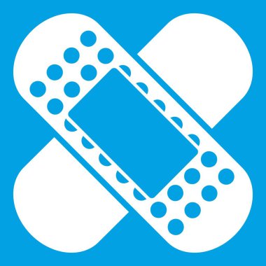 Tıbbi yama simgesi beyaz