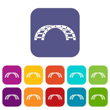 Bir bahçesi Icons set merdiven çıkma