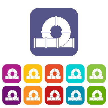 Bahçesi kaymak su tüp Icons set