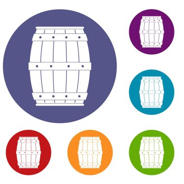 ahşap varil Icons set