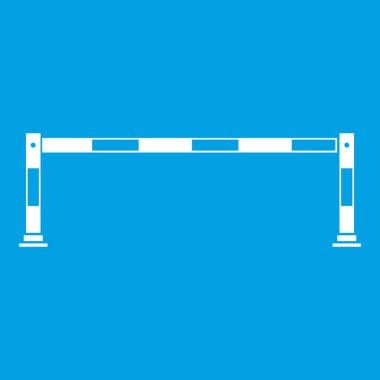 Trafik bariyeri simgesi Beyaz