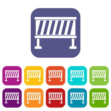 Trafik bariyeri Icons set