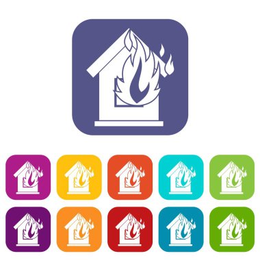 Önlenmesi yangın Icons set