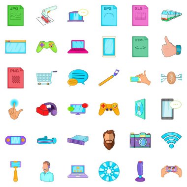App Icons set, karikatür tarzı