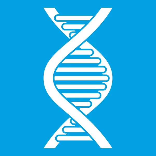 DNA strand pictogram wit — Stockvector