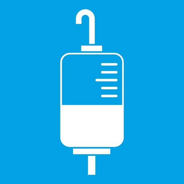 Ícone de doação de sangue branco — Vetor de Stock