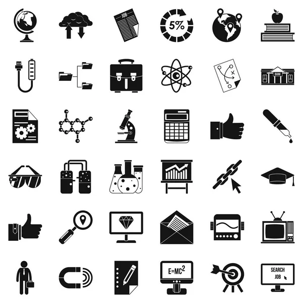 Business analytics icons set, cartoon style — Stock Vector