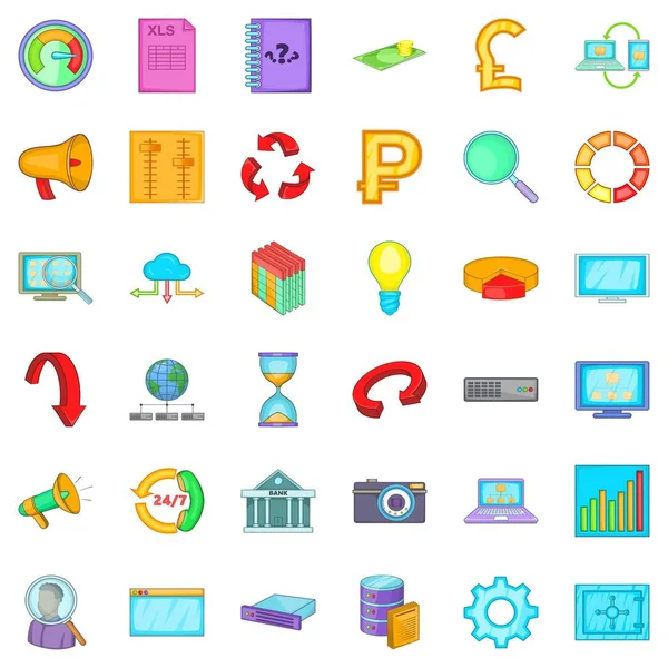 Aksesuar simge seti, karikatür tarzı