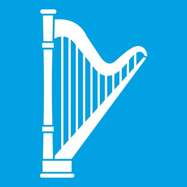Harp icon white — Stock Vector
