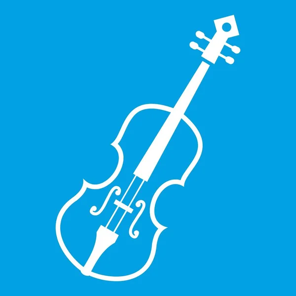 Icona per violoncello bianca — Vettoriale Stock