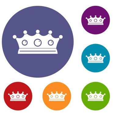 Takı taç Icons set